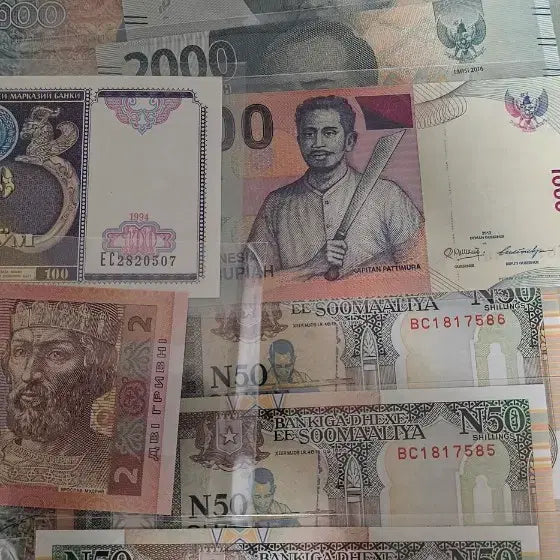 [BUNJANG] Unused World Banknotes Bundle Set (50 pcs) / (미사용) 다양한 국가 지폐 세트(50장) 일괄