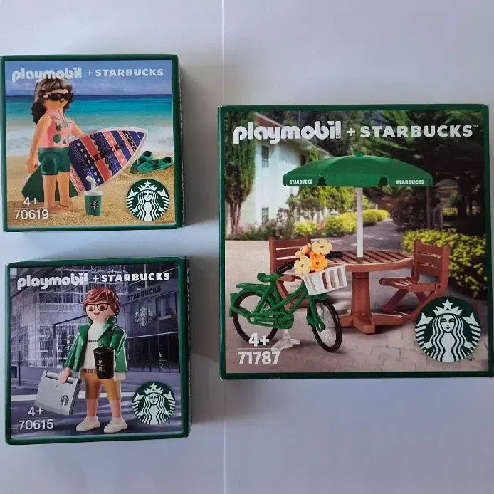 [BUNJANG] Starbucks Playmobil 3 Types Bundle Set / 스타벅스 플레이모빌 3종 일괄