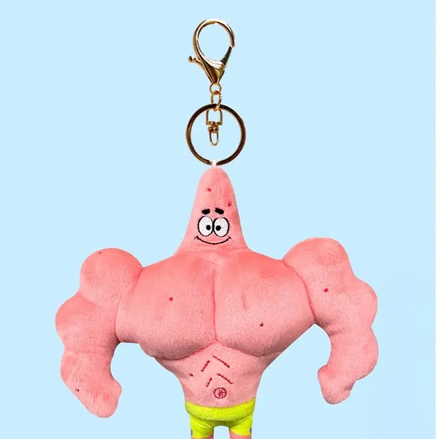 [BUNJANG] SpongeBob SquarePants Muscle Ver. Patrick Star Bag Charm / 네모바지 스폰지밥 가방고리 머슬ver.-뚱이