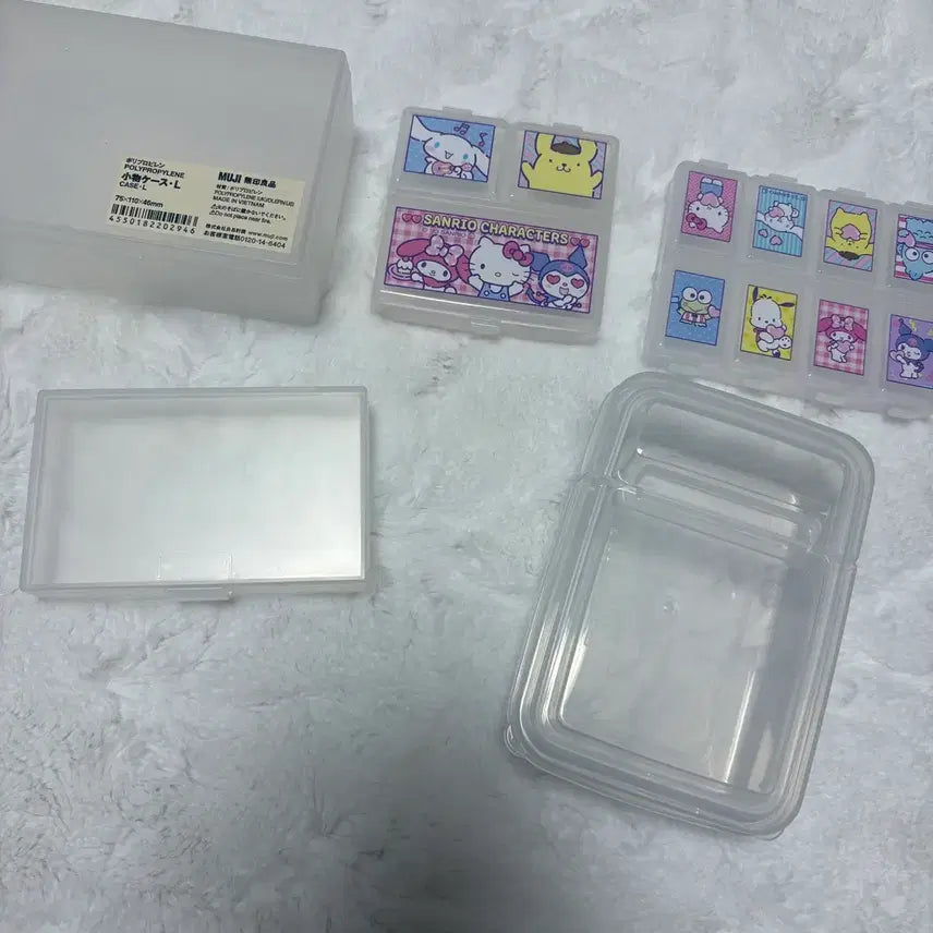 [BUNJANG] Sanrio Sticker Transparent Container Bundle Set / 포카포장 통(통,약통)