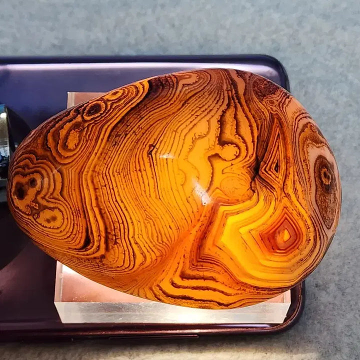 [BUNJANG] Natural Agate Stone with Stand / 천연 마노 원석 + 받침대