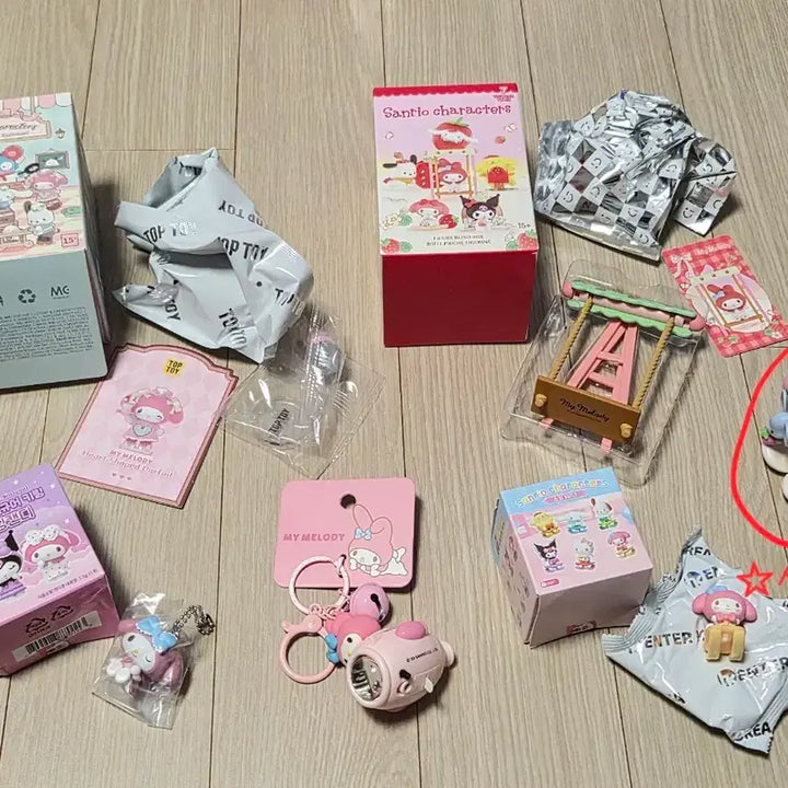[BUNJANG] Sanrio My Melody 5-Piece Figure Set / 5개 일괄 산리오 마이멜로디 피규어 세트