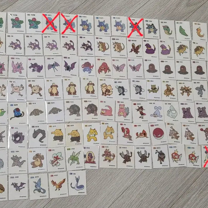 [BUNJANG] Pokemon 1st Generation Stickers / 포켓몬 띠부씰 1세대 팝니다