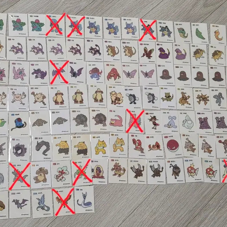 [BUNJANG] Pokemon 1st Generation Stickers / 포켓몬 띠부씰 1세대 팝니다