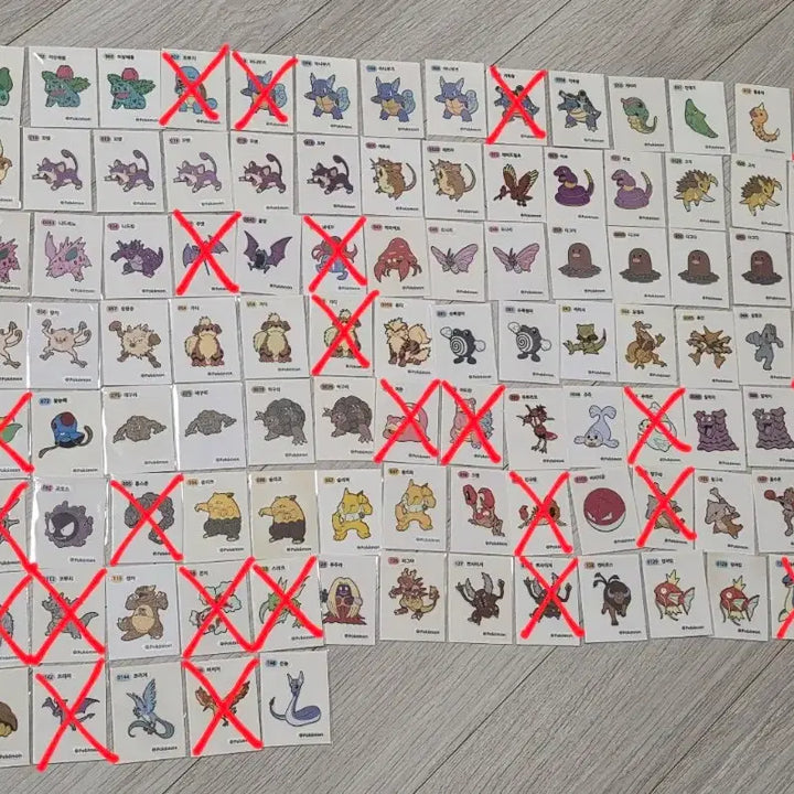 [BUNJANG] Pokemon 1st Generation Stickers / 포켓몬 띠부씰 1세대 팝니다