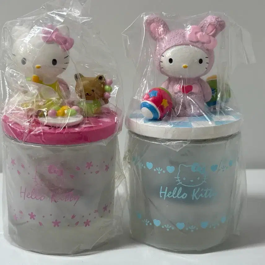 [BUNJANG] Kitty Dango and Rabbit Candle Holder Bundle Set (2 Items) / 키티 당고, 토끼 캔들홀더 2개 일괄