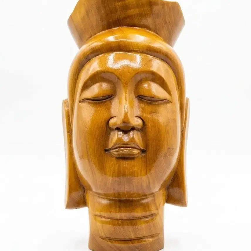 [BUNJANG] Wooden Buddha Face Wall Hanging Decor / 나무 불면 벽걸이 장식품