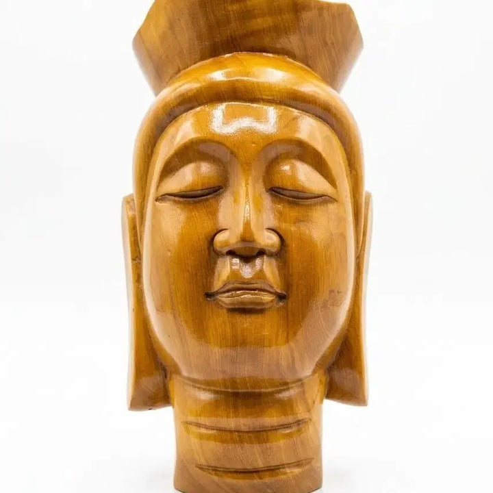 [BUNJANG] Wooden Buddha Face Wall Hanging Decor / 나무 불면 벽걸이 장식품