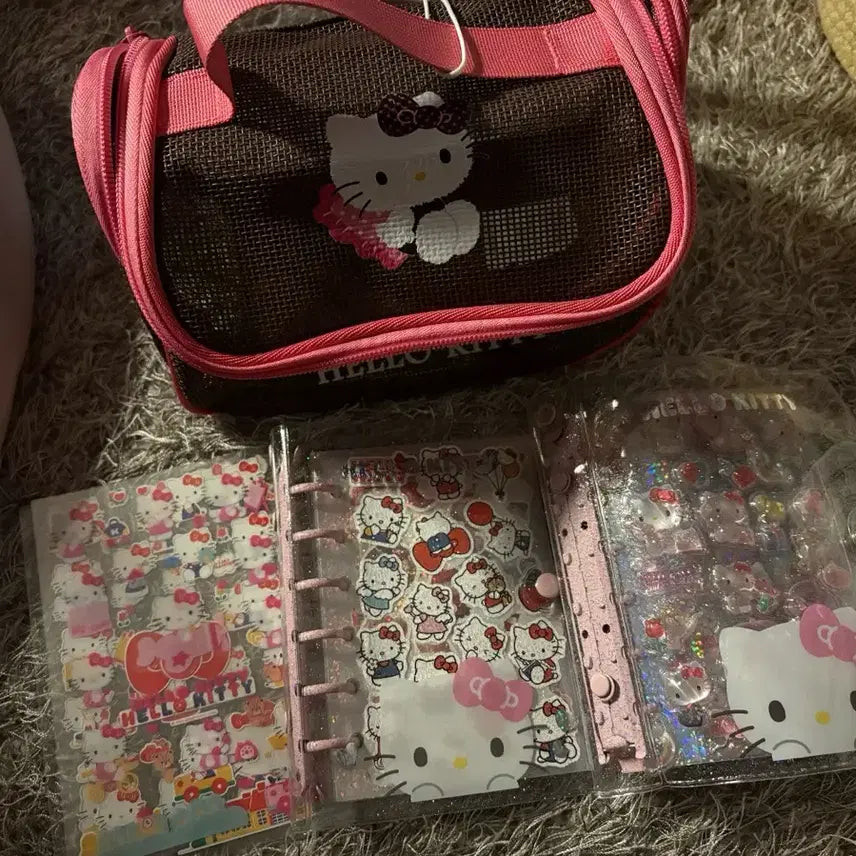 [BUNJANG] Hello Kitty Sticker Book &amp; Binder Set / 헬로키티 스티커북 바운더 세트