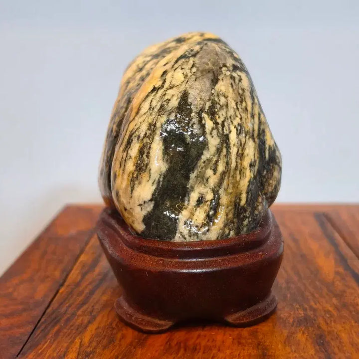 [BUNJANG] Waterfall Stone Scholar Stone with Base / 26100802 컬러가 좋고 건폭이 있는 폭포석 수석 팝니다