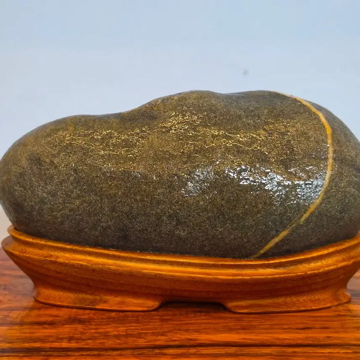 [BUNJANG] Namhangang Pattern Stone Suiseki with Base / 26100803 석질과 모암이 좋고 꽃이 잘핀 남한강 문양석 수석 팝니다