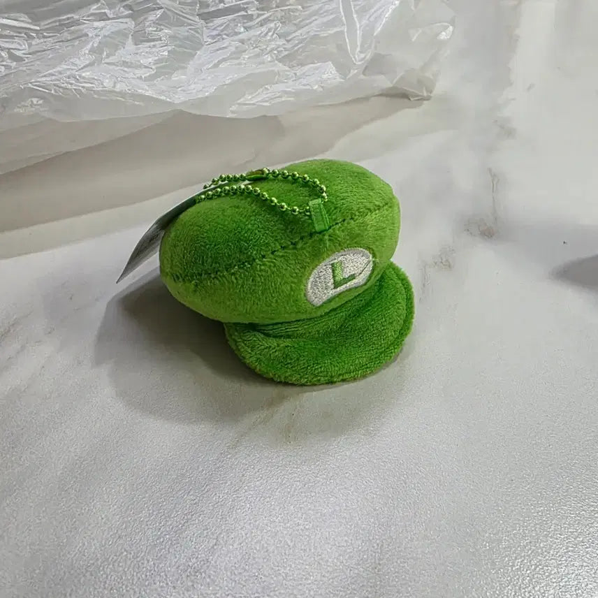 [BUNJANG] Super Mario Luigi Hat Plush Keychain / 슈퍼마리오 루이지 모자 인형 키링