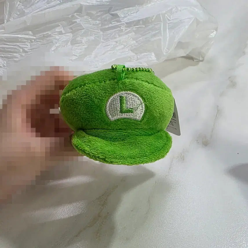 [BUNJANG] Super Mario Luigi Hat Plush Keychain / 슈퍼마리오 루이지 모자 인형 키링