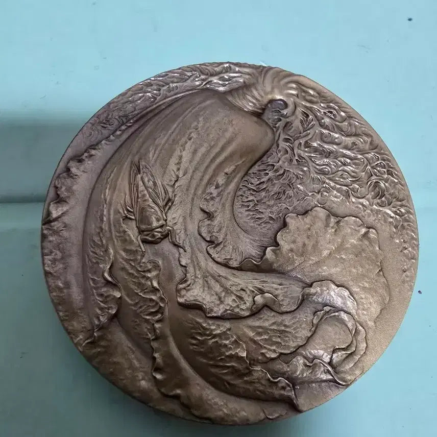 [BUNJANG] Bokrokbaekja Brass Medallion / 복록백재 적동 기념품