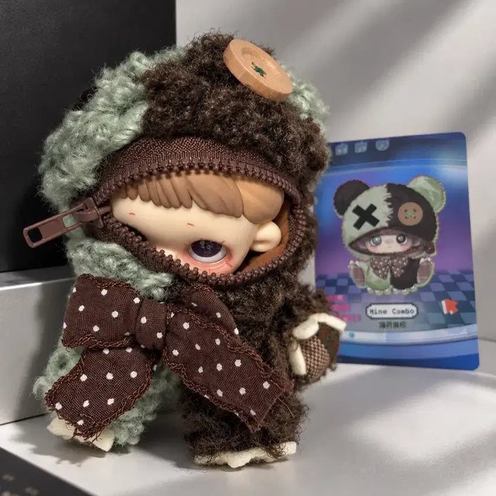 [BUNJANG] MeiMei Greedy Bear Mint Choco Doll Keychain / 메이메이 먹보곰 그리디베어 민트초코 인형 키링