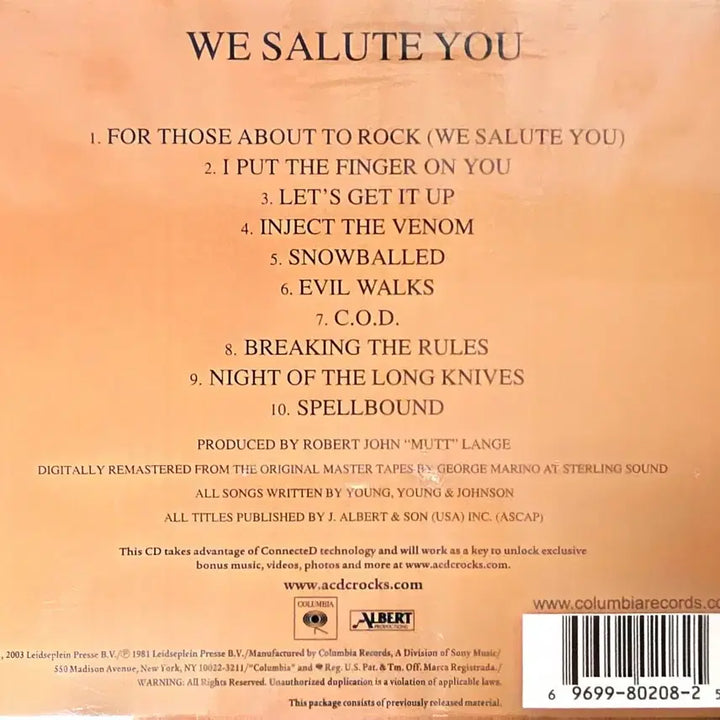 [BUNJANG] AC/DC For Those About To Rock CD (Remasters Version) / AC/DC CD