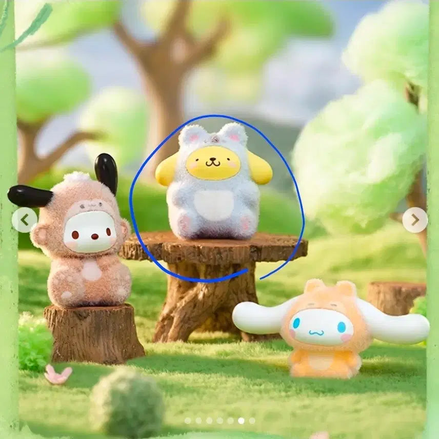 [BUNJANG] Sanrio Forest Friends Fluffy Pompompurin Figure / 산리오 숲속 동물친구들 플로키 피규어 폼폼푸린