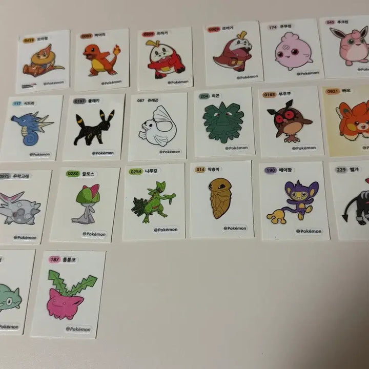 [BUNJANG] Pokemon Stickers 1st Generation Bundle Set (22 pcs) / 포켓몬띠부씰 1세대 22개 일괄판매