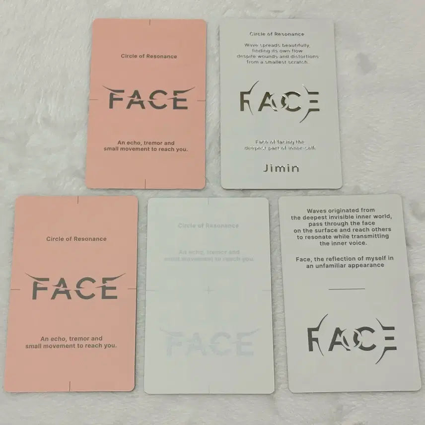 [BUNJANG] BTS Jimin FACE Photocard Set (5 types) / 방탄소년단 방탄 BTS 지민 FACE 페이스 포카 포토카드 5종