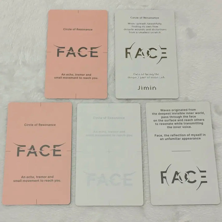 [BUNJANG] BTS Jimin FACE Photocard Set (5 types) / 방탄소년단 방탄 BTS 지민 FACE 페이스 포카 포토카드 5종
