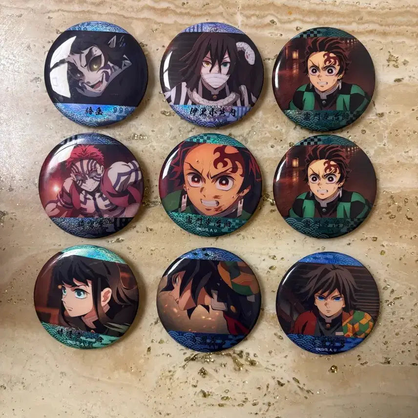 [BUNJANG] Demon Slayer Character Badge Set / 귀멸의 칼날 캐릭터 뱃지