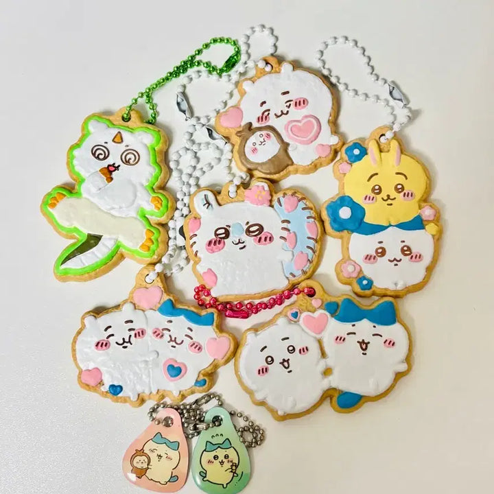 [BUNJANG] Chiikawa Cookie Charm Bundle (Hachiware, Usagi, Anoko, Momonga) / 치이카와 쿠키챰 일괄 하치와레 우사기 아노코 모몽가