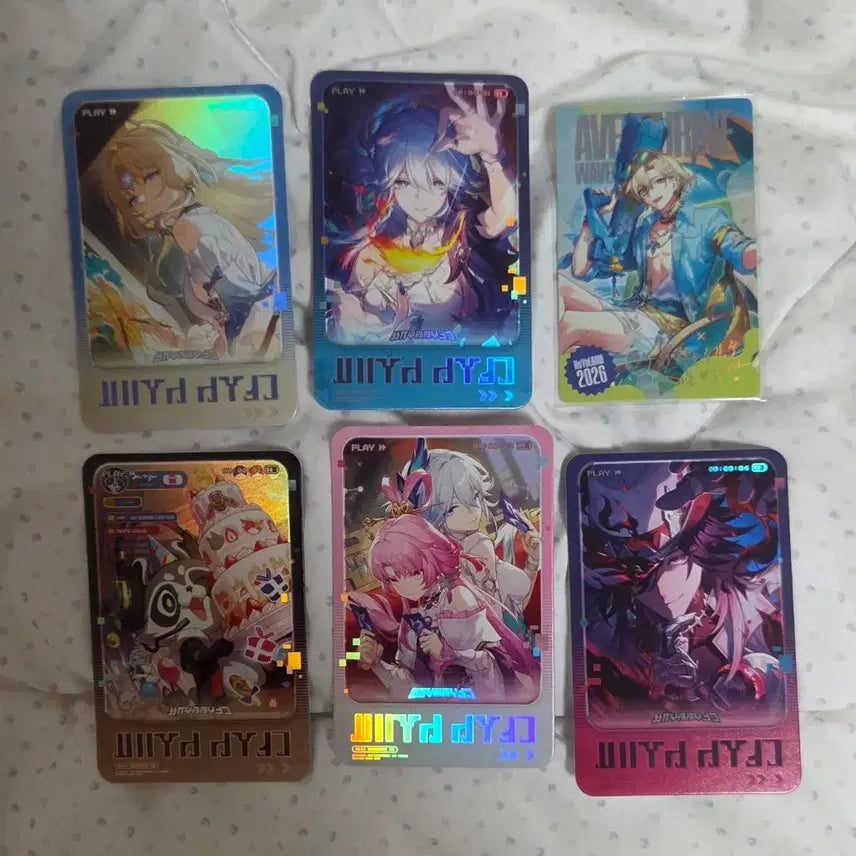 [BUNJANG] HoYoverse Cosmic Force Photocard Bundle Set (6 Types) - Ashvale, Pearl, Aventurine / 6종 일괄) 호요랜드 코스믹포스 포카 애쉬베일 펄 어벤츄린 특전