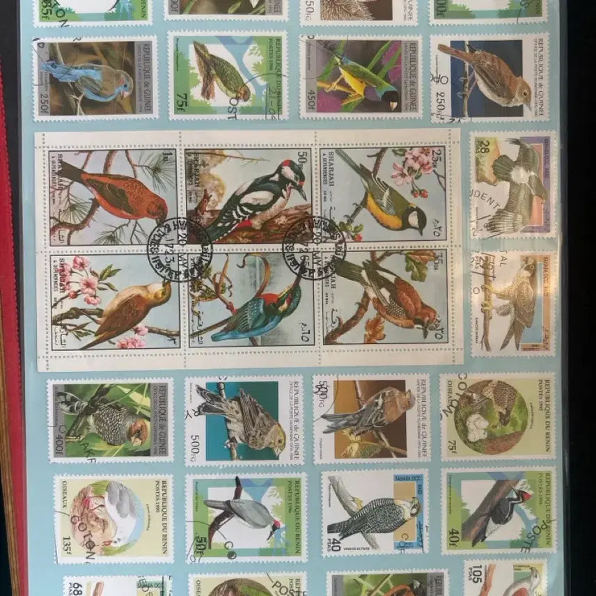 [BUNJANG] Bird Stamp Collection Set / 새 우표 모음 새 우표 수집