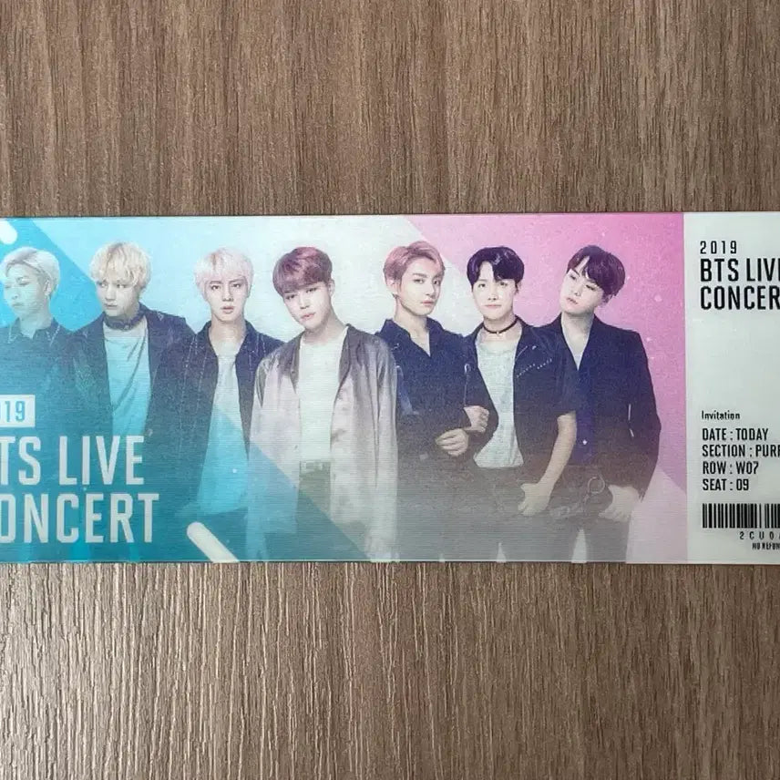 [BUNJANG] BTS 2019 Live Concert Lenticular Ticket / 2019 BTS 라이브 콘서트 렌티큘러 티켓