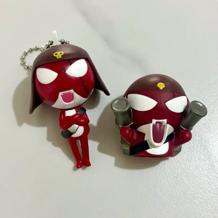 [BUNJANG] Keroro Gunsou Giroro Keyring Figure Set (Classic) / 고전 개구리중사케로로 기로로 키링 피규어 세트