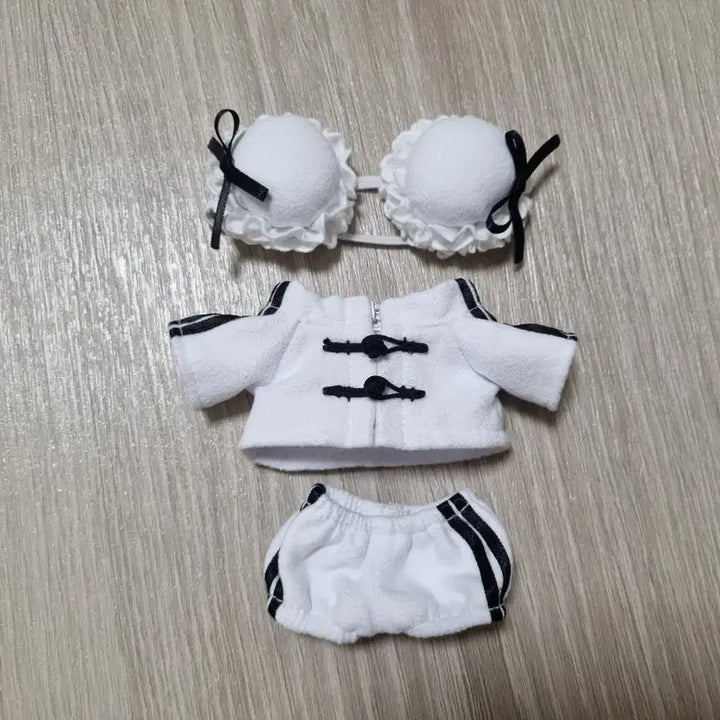 [BUNJANG] Lumi Closet 10cm Earring White Doll Clothes / 루미클로젯 10cm 이얼츄리닝 화이트 인형옷