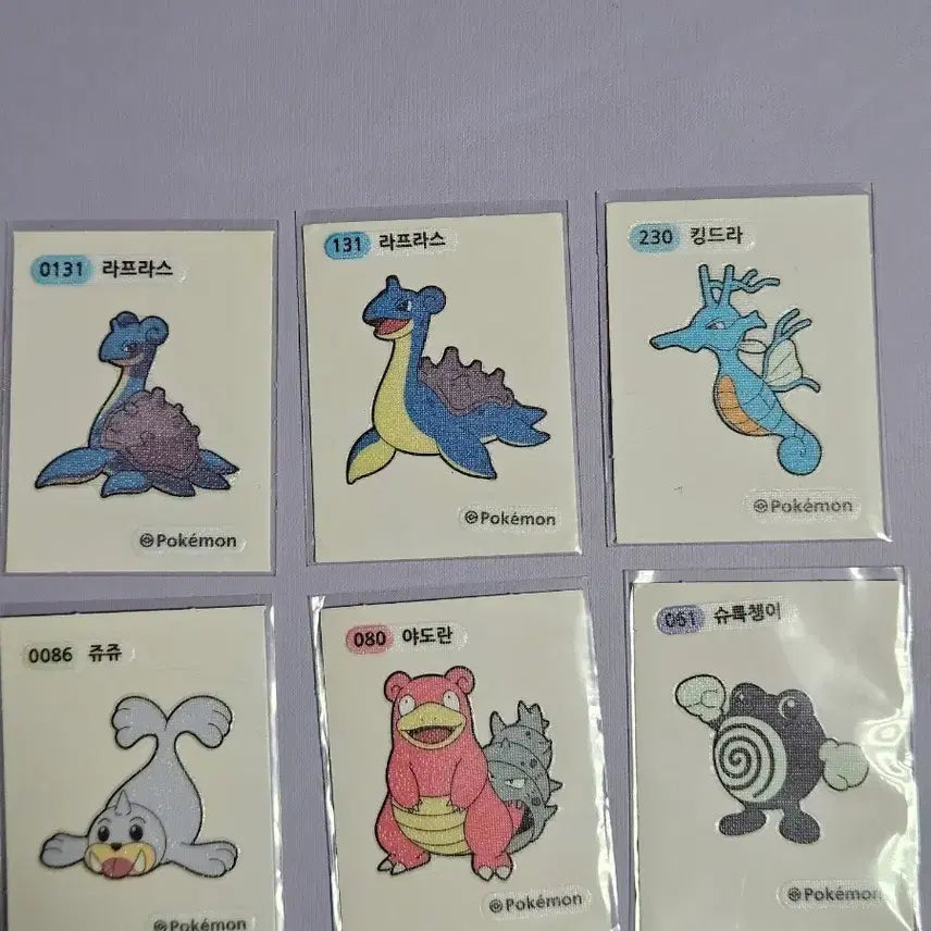 [BUNJANG] Pokemon Sticker Set (6 Types) - Bundle / 포켓몬 띠부씰 6종 일괄