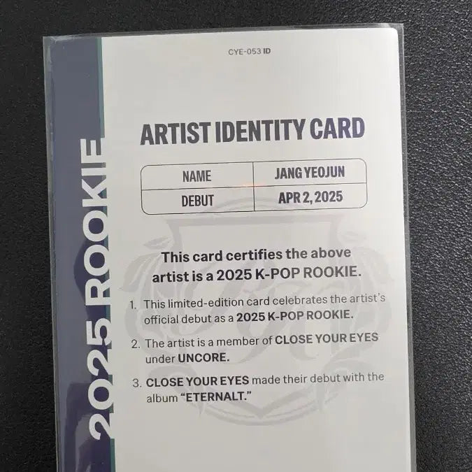 [BUNJANG] Tererka Cleu A Jang Yeo Jun Student ID Card / 테레카 클유아 장여준 학생증 카드 id