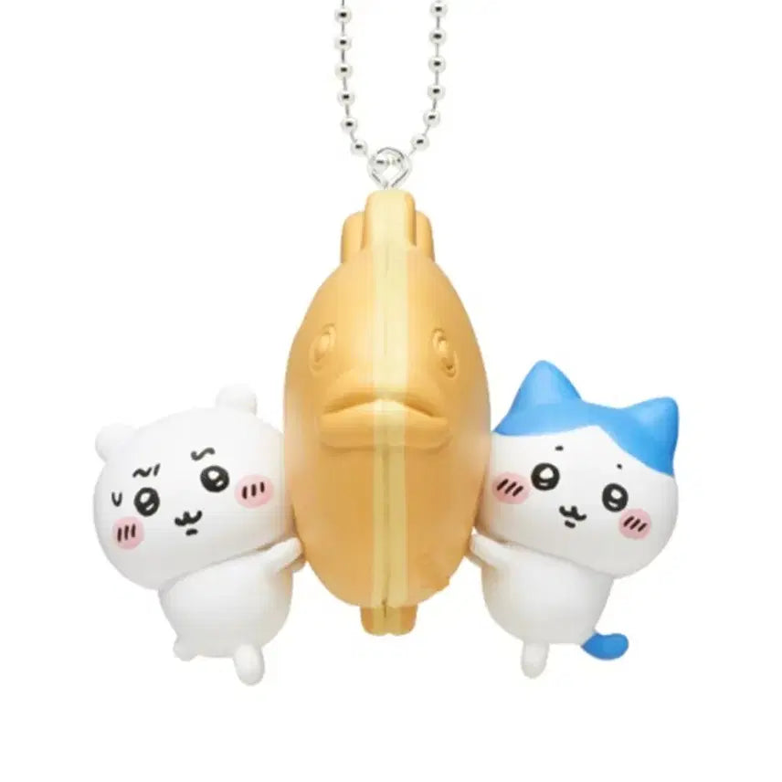 [BUNJANG] Cheekawa Hachiware Tabemono Taiyaki Figure Gacha Keyring / 먼작귀 치이카와 하치와레 타베모노 붕어빵 피규어 가챠 키링 굿즈