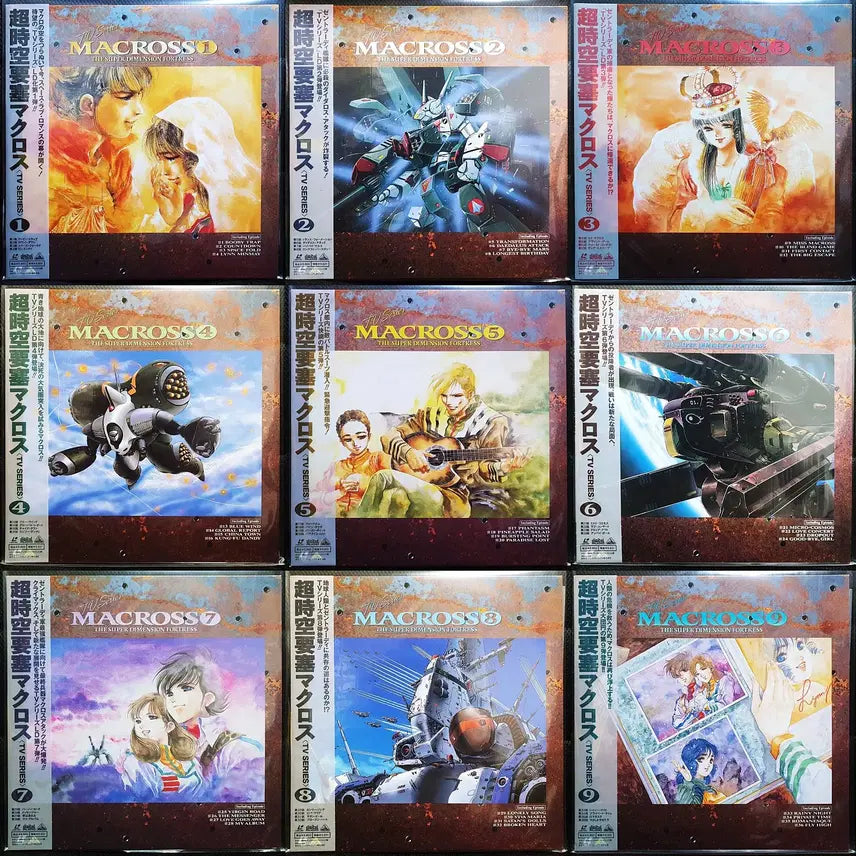 [BUNJANG] Macross TV Series LaserDisc LD Set (9 Discs) / 마크로스 TV 시리즈 레이저 디스크 LD 9장 세트