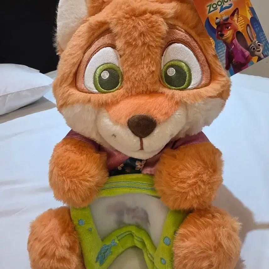 [BUNJANG] Zootopia 2 Nick Wilde Plush with Photocard Holder / 주토피아2 닉 포토카드수납 인형