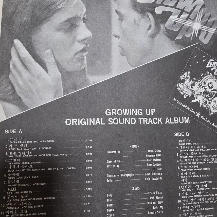 [BUNJANG] Growing Up OST LP Vinyl Record / Growing Up ost LP 예전 영화 음악