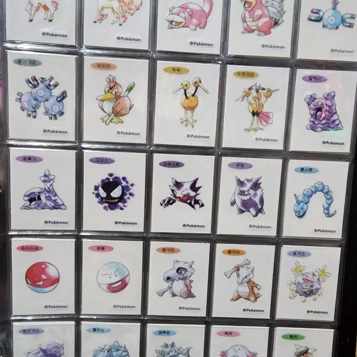 [BUNJANG] Pokemon 30th Anniversary Artwork Full Set (100 Types) + 100 OPP Film Sheets / 포켓몬 띠부씰 30주년 아트웍 100종 전종 세트+opp필름100장