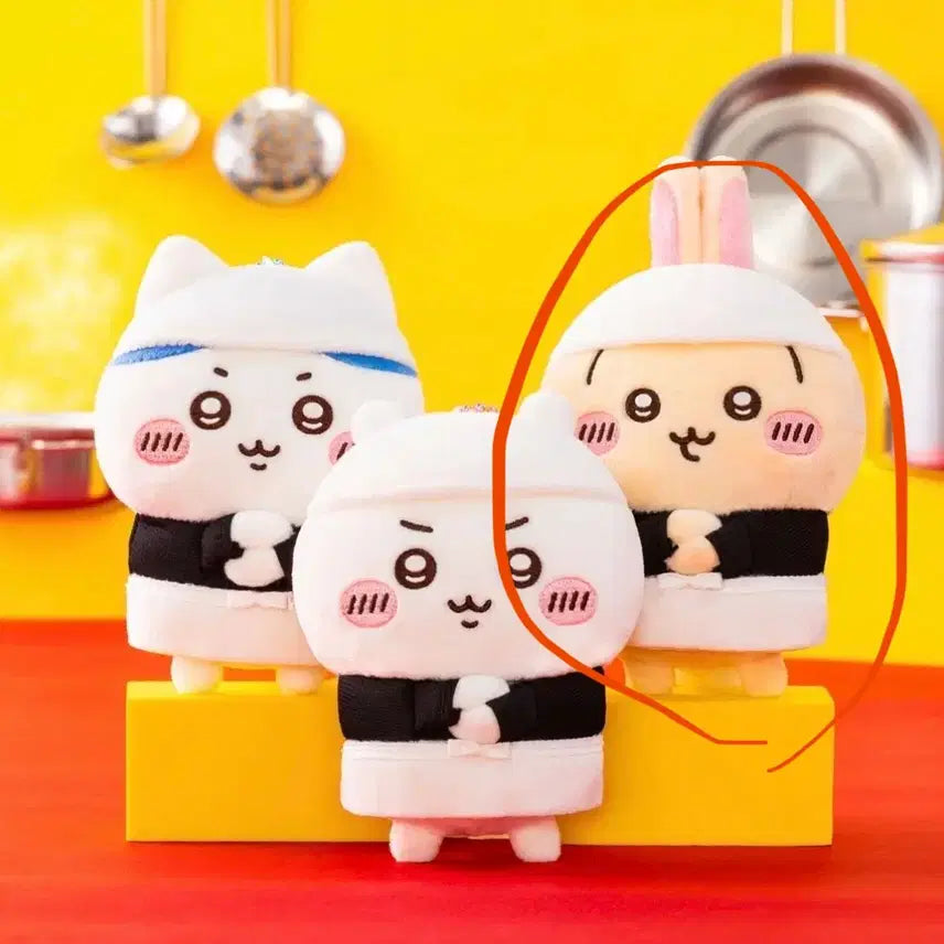 [BUNJANG] Chiikawa Ramen Pig Usagi Figure / 치이카와 라멘 부타 우사기(현물)