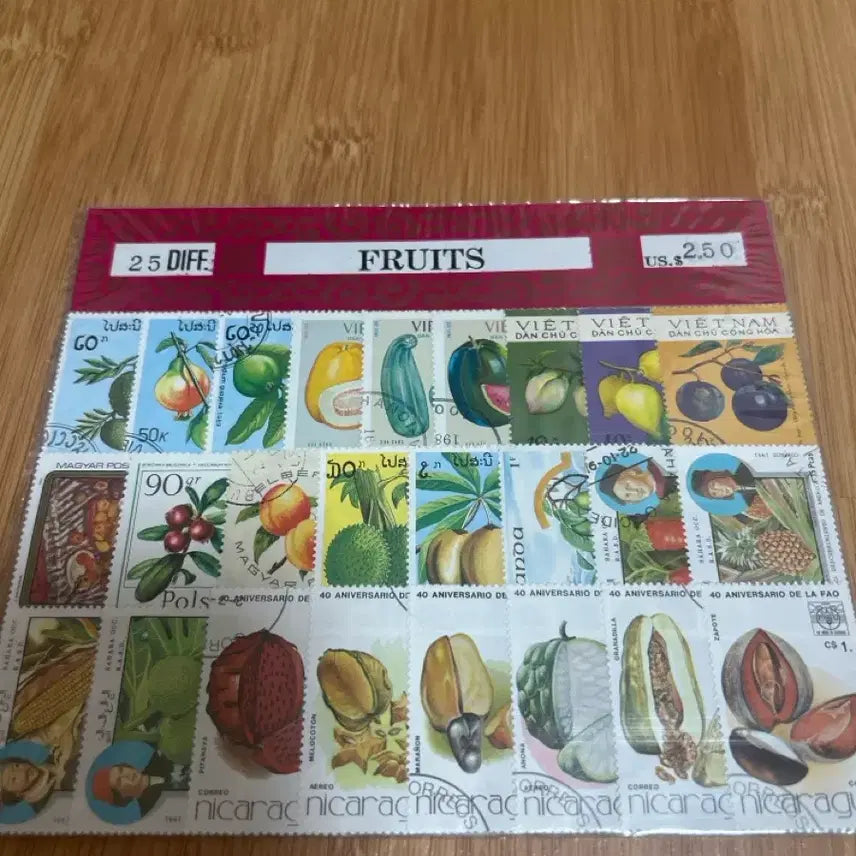 [BUNJANG] Fruit Stamp Set / 과일 우표 세트