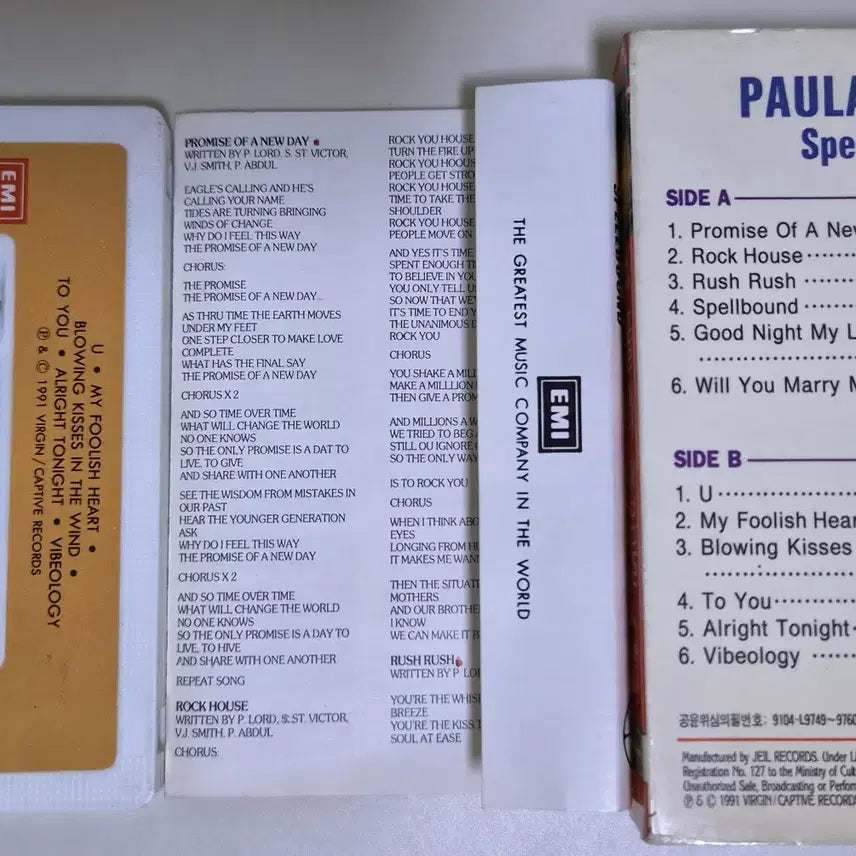 [BUNJANG] Paula Abdul Spellbound Cassette Tape (Unsealed) / 폴라 압둘 Spellbound (개봉 카세트테이프)
