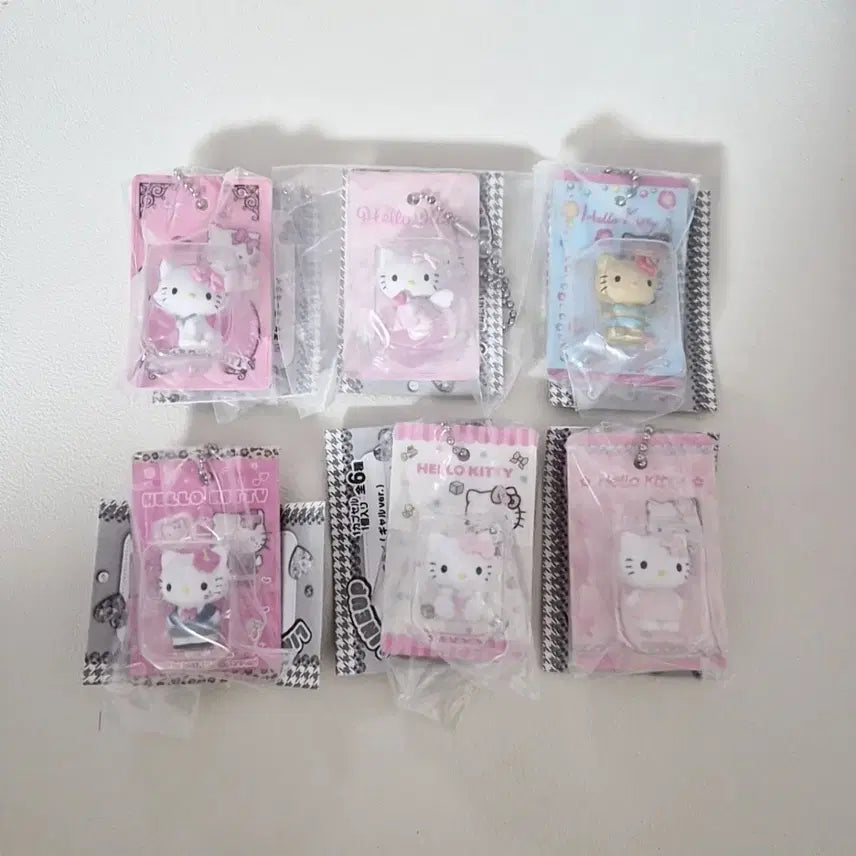 [BUNJANG] Sanrio Hello Kitty Miniature Keychain Set / 산리오 가챠 키티 미니어처 키링 6종 일괄
