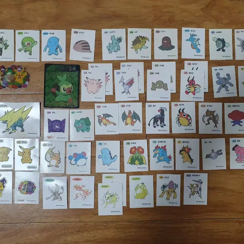 [BUNJANG] Pokemon Seals &amp; Maple Seals Bundle Set / 포켓몬씰, 메이플씰 일괄처분