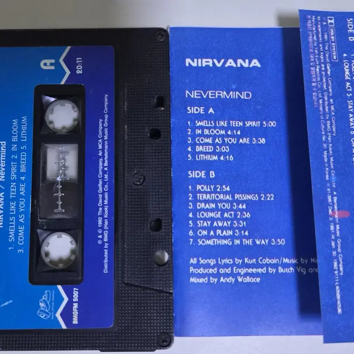 [BUNJANG] Nirvana 2nd Album Nevermind Replica Jacket Original Tape (Unsealed Cassette Tape) / 너바나 2집 Nevermind / 복각자켓 정품테이프 (개봉 카세트테이프)