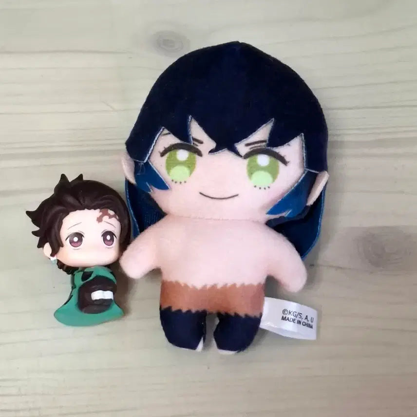 [BUNJANG] Demon Slayer Tanjiro &amp; Inosuke Figure &amp; Plush Bundle Set / 귀멸의 칼날 탄지로, 이노스케 일괄