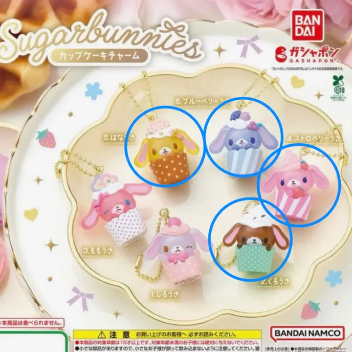 [BUNJANG] Sanrio Sugarbunnies Cupcake Gacha Set (4 Types, Sealed) / 산리오 슈가바니즈 컵케이크 가챠 4종 미개봉