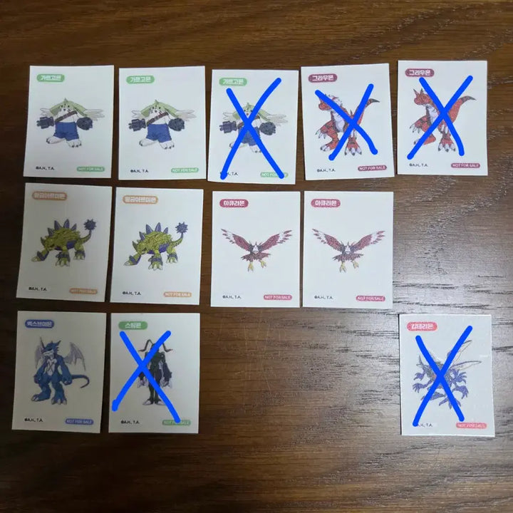 [BUNJANG] Digimon Ddakji Stickers (Tti-bu-ssil) Collection / 디지몬 띠부씰 다모여 교환