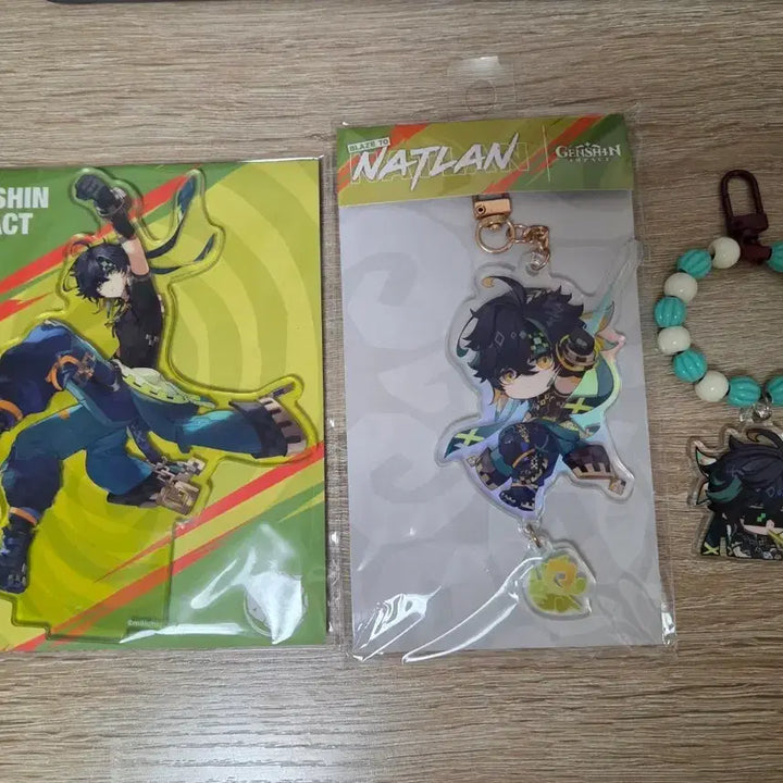 [BUNJANG] Genshin KINICH Acrylic Stand + Keyring + DIY Keyring Bundle Set / (일괄) 원신 키니치 원신카페 DIY키링 + 아크릴 스탠드 + 키링  판매