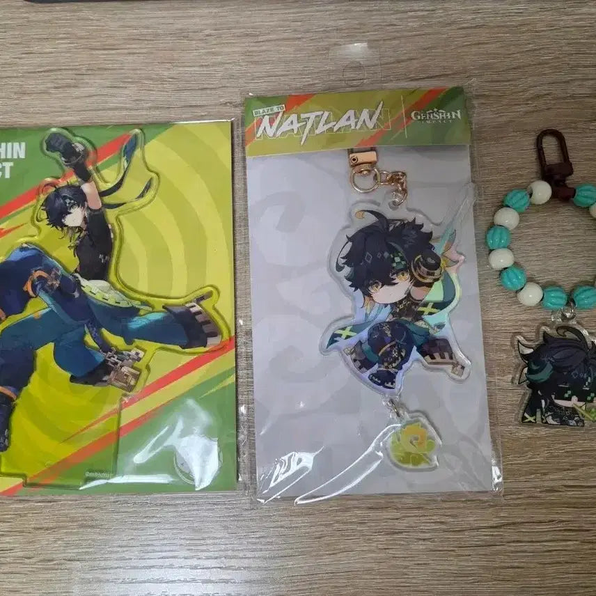 [BUNJANG] Genshin KINICH Acrylic Stand + Keyring + DIY Keyring Bundle Set / (일괄) 원신 키니치 원신카페 DIY키링 + 아크릴 스탠드 + 키링  판매