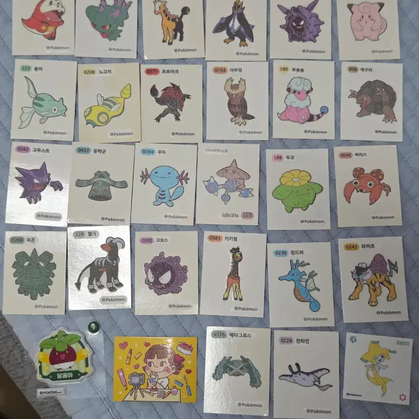 [BUNJANG] Pokemon Card Sticker Assortment / [10개 5000원] 포켓몬 카드 띠부씰 포켓몬스터 띠부실 여러개 판매해요.